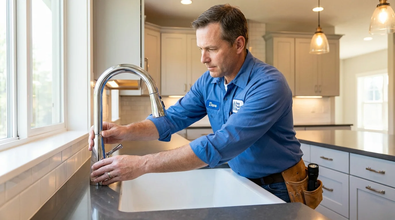 Kitchen faucet installation by Johns Plumbing LLC in Cowan
