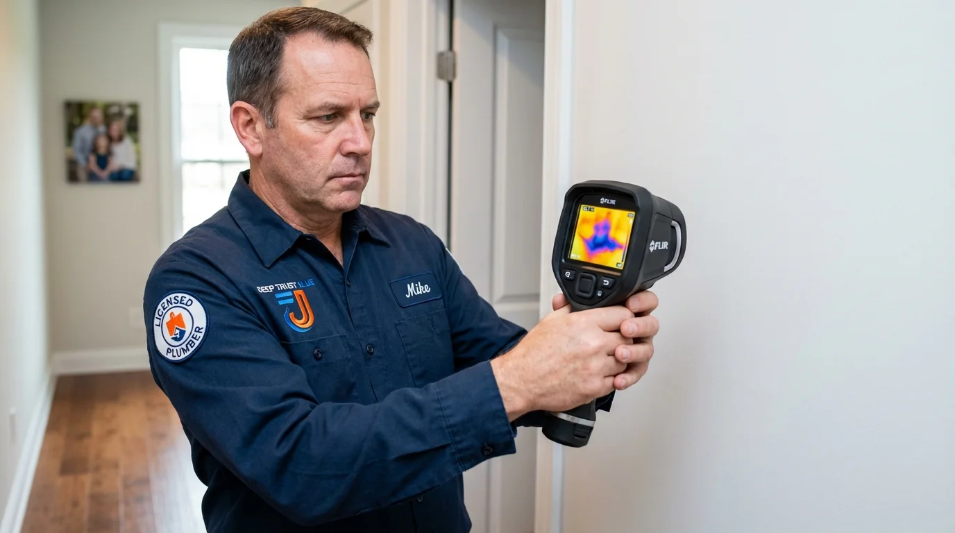 Thermal imaging leak detection by Johns Plumbing LLC in Cowan